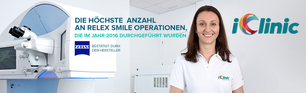 Die höchste  Anzahl  an Relex SMILE Operationen, die im Jahr 2016 durchgeführt wurden